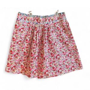 Emmelee for Francesa's Collection Pink Floral Short Skirt Sz Large‎ 100% Cotton